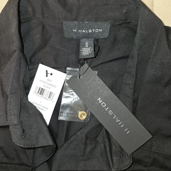 Halston Heritage Black Dress with Gold Accent - Picture 4 of 4